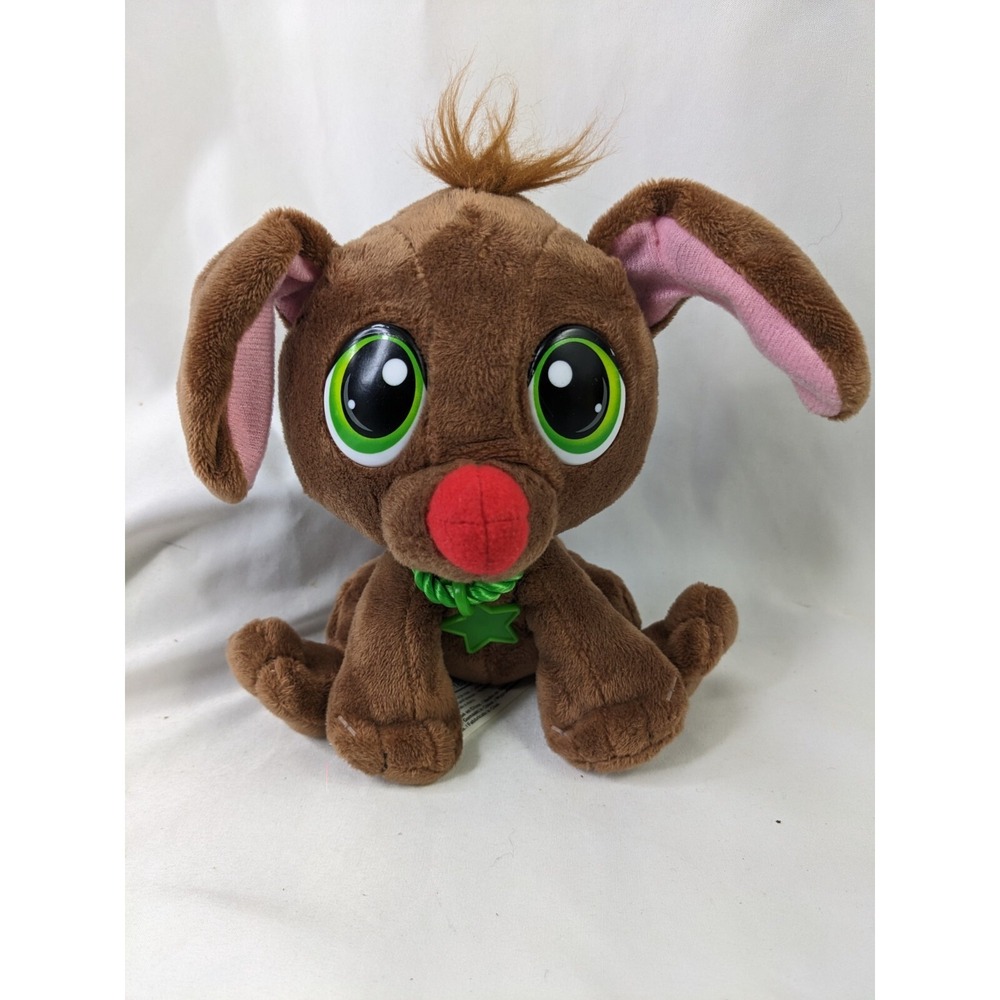 Little Tikes Rescue Tales RT Dog Plush Brown Red Nose Stuffed Animal Toy
